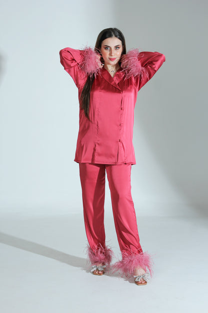 Fluffy pajama - Hot pink