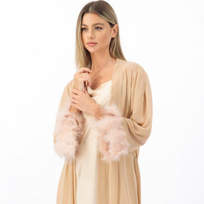 Feather nightwear - Beige